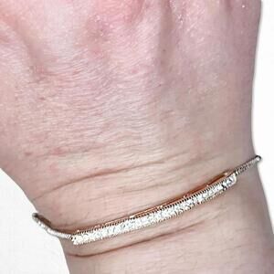 6018gc. Rose Goldtone Adjustable Bling Bracelet